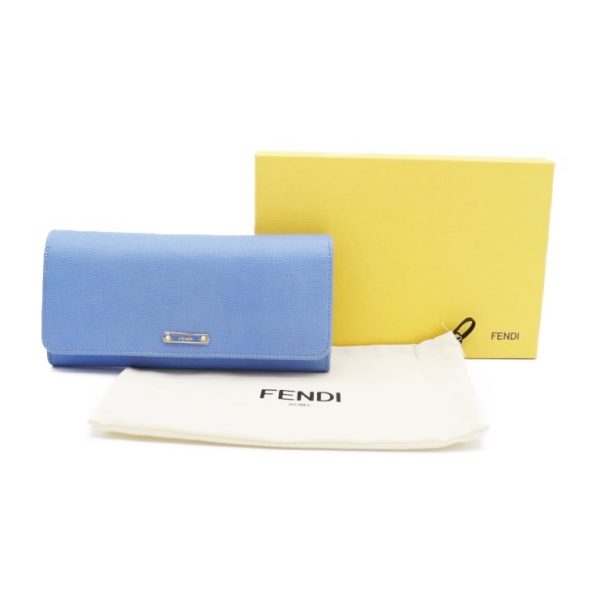 923043002364 9 Fendi Crayon Leather Bifold Wallet Blue