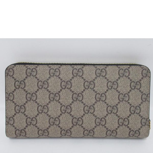 92449 2 Gucci Round Zipper Wallet GG Supreme Wallet Brown