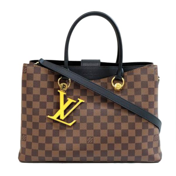 92592 1 Louis Vuitton River Side Damier Bag Noir