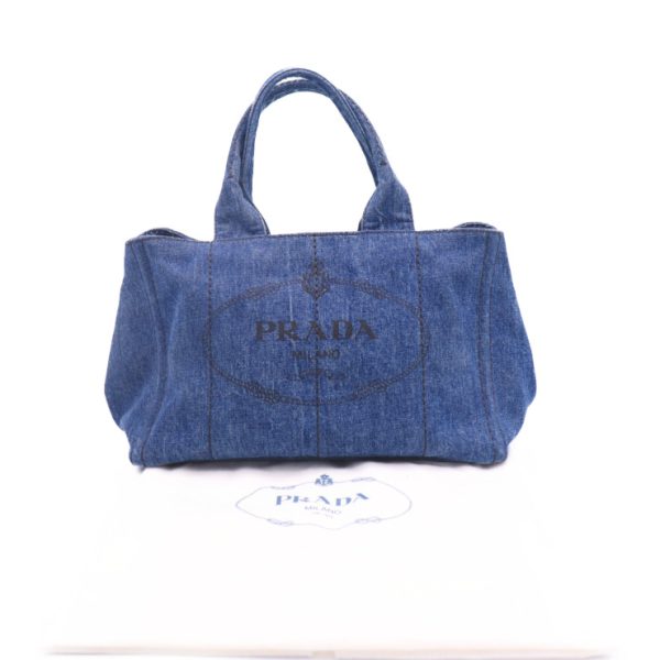 926063007385 8 Prada Denim Kanapa Tote Bag Blue