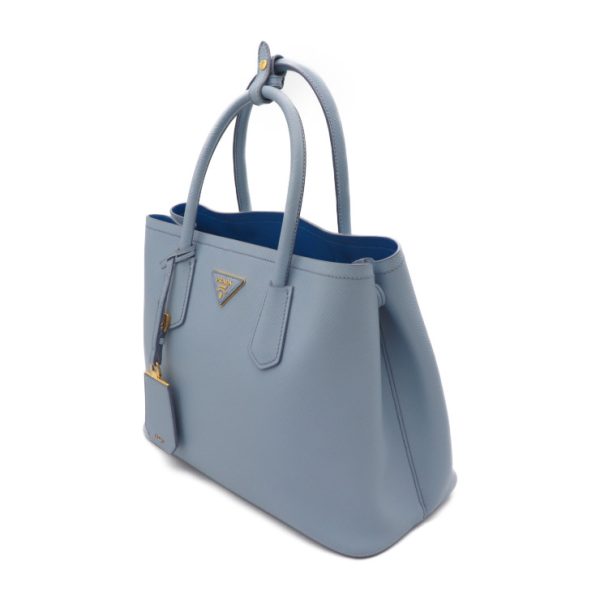 927023007296 2 PRADA Saffiano Handbag Astral Blue