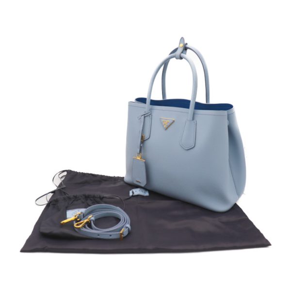 927023007296 8 PRADA Saffiano Handbag Astral Blue