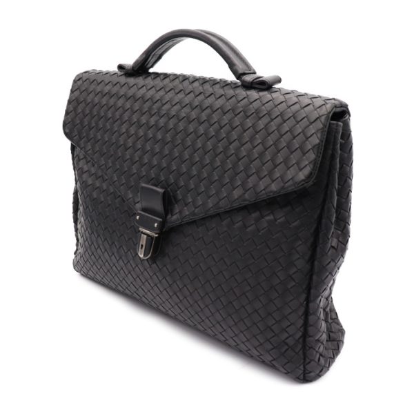 927023007298 1 Bottega Veneta Intrecciato Business Bag Leather Black