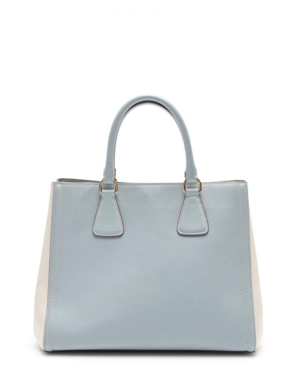 927083002180 3 Prada Leather Handbag Light Blue Ivory