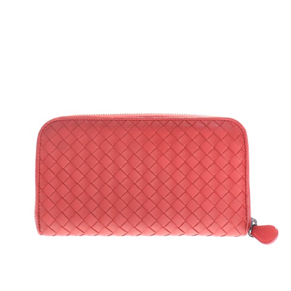 927083002186 3 Bottega Veneta Intrecciato Long Wallet Leather Red