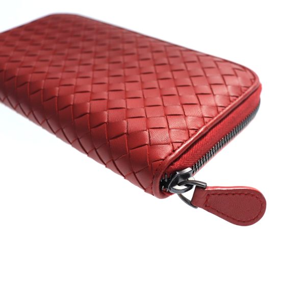 927083002186 5 Bottega Veneta Intrecciato Long Wallet Leather Red