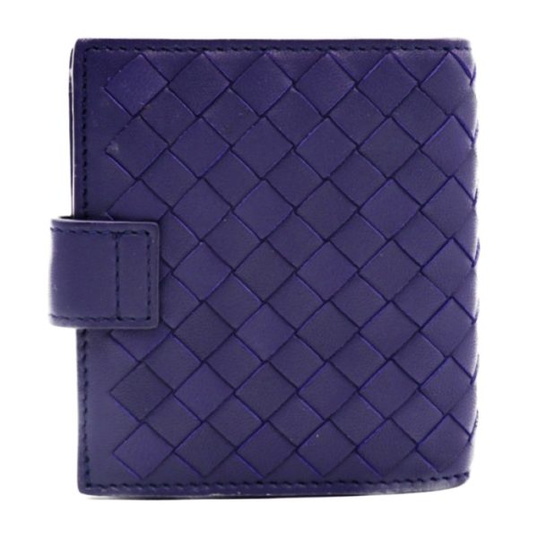 929053007428 3 Bottega Veneta Intrecciato Bifold Wallet Leather Blue Purple