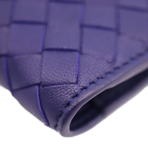 929053007428 6 Bottega Veneta Intrecciato Bifold Wallet Leather Blue Purple