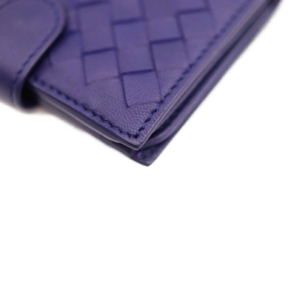 929053007428 7 Bottega Veneta Intrecciato Bifold Wallet Leather Blue Purple