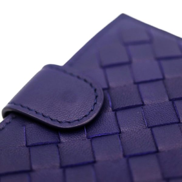 929053007428 8 Bottega Veneta Intrecciato Bifold Wallet Leather Blue Purple