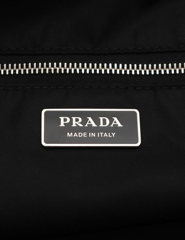 930103007346 6 Prada Nylon Leather Shoulder Bag Black Bijou