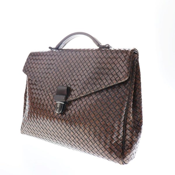 930103007358 2 Bottega Veneta Intrecciato Briefcase Leather Brown