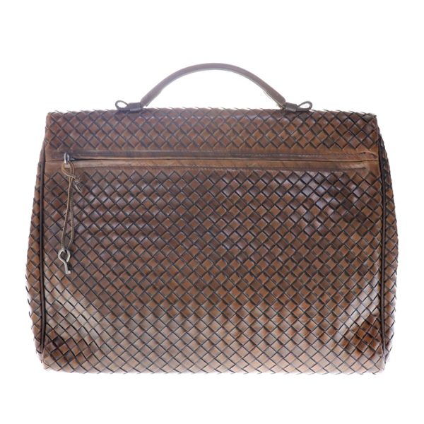 930103007358 3 Bottega Veneta Intrecciato Briefcase Leather Brown