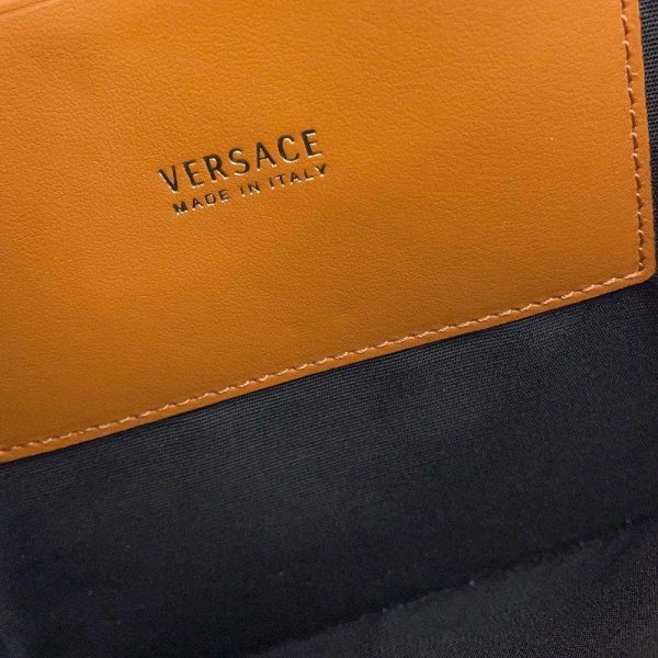 9320901 10 Versace Virtus Black Bag Leather Clutch