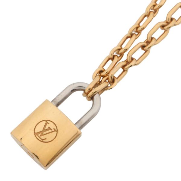 9370104 01 Louis Vuitton Lock Me Padlock Lock Motif Long Necklace Gold