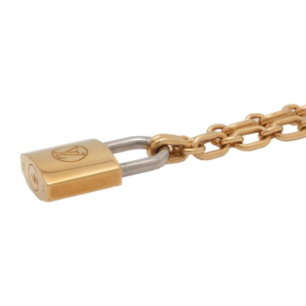 9370104 02 Louis Vuitton Lock Me Padlock Lock Motif Long Necklace Gold