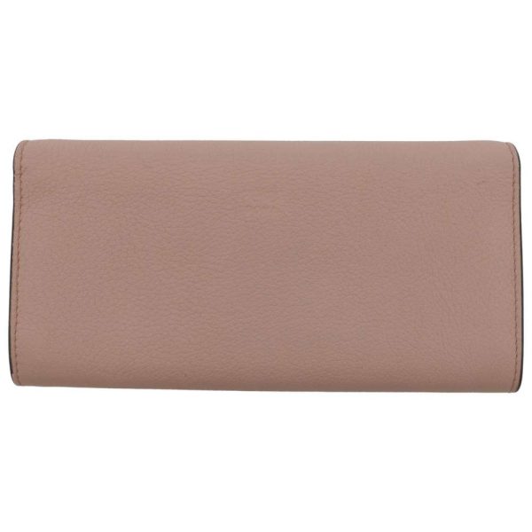 9393844 03 FENDI Peekaboo Selleria Continental Turnlock Long Wallet pink