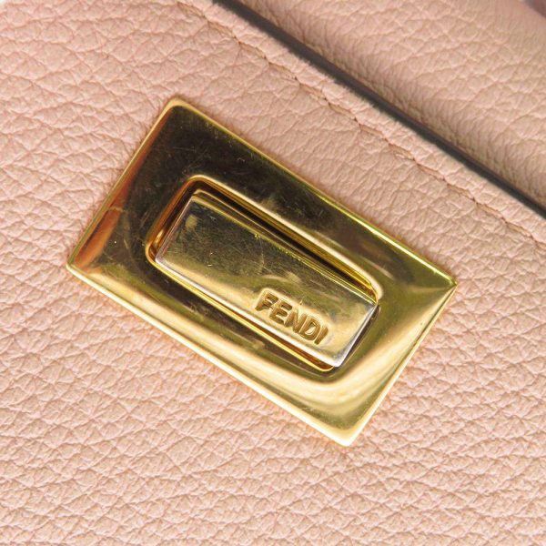 9393844 06 FENDI Peekaboo Selleria Continental Turnlock Long Wallet pink