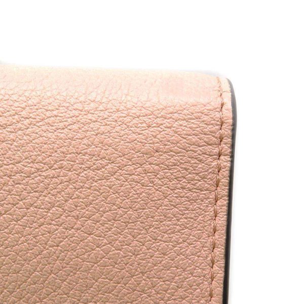 9393844 09 FENDI Peekaboo Selleria Continental Turnlock Long Wallet pink