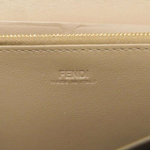 9393844 11 FENDI Peekaboo Selleria Continental Turnlock Long Wallet pink