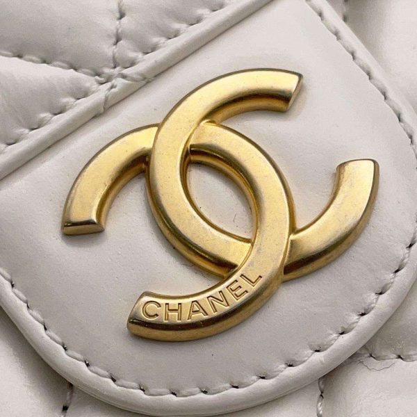 9397996 11 Chanel Chain Matelasse Coco Mark Shoulder Bag White