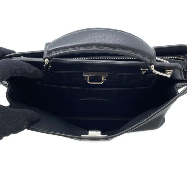 9398436 07 Fendi Peekaboo Mini 2way Shoulder Bag Black