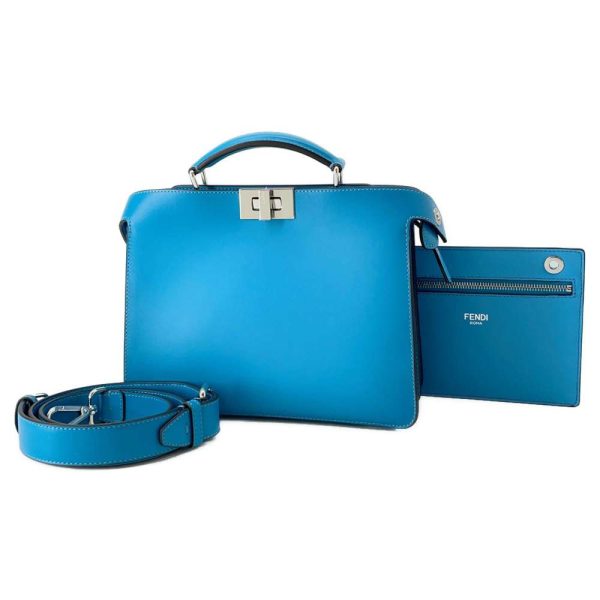 9398894 01 Fendi Peekaboo I see You 2way Handbag Blue