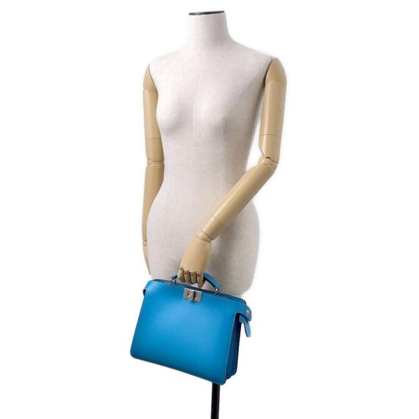 9398894 05 Fendi Peekaboo I see You 2way Handbag Blue