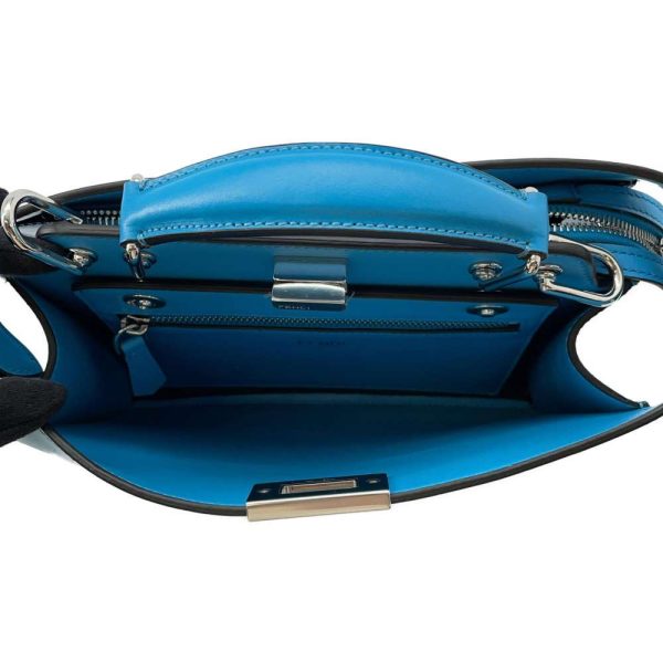 9398894 10 Fendi Peekaboo I see You 2way Handbag Blue