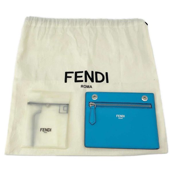 9398894 18 Fendi Peekaboo I see You 2way Handbag Blue