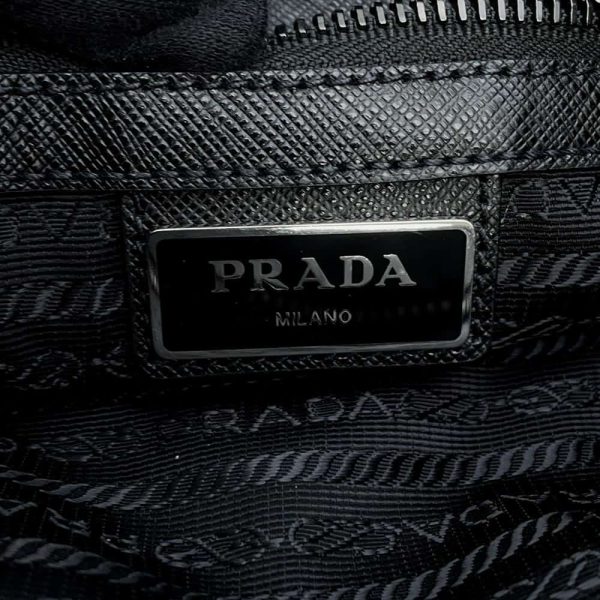 9401129 16 Prada Triangle Logo Shoulder Bag Black