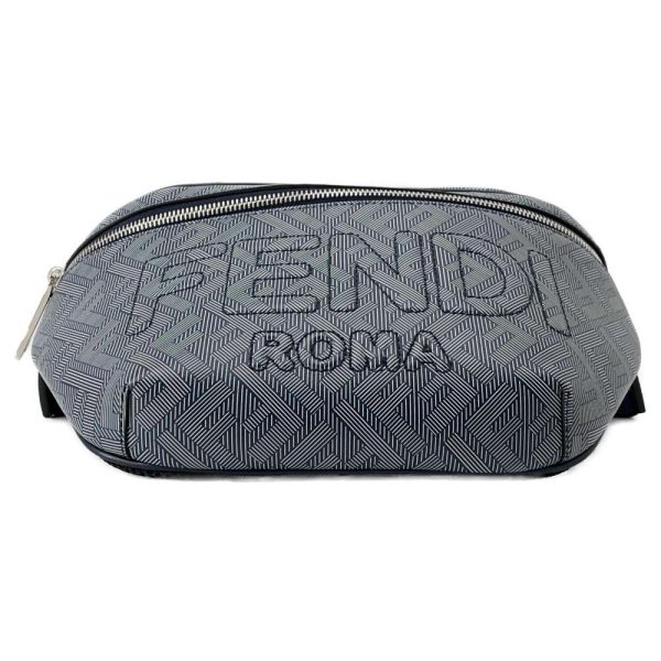 9409514 03 FENDI Logo Zucca Pattern Belt Bag Black