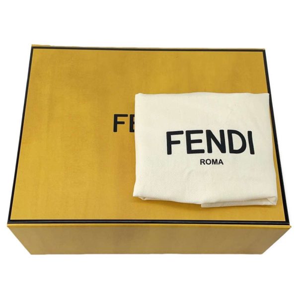 9409514 10 FENDI Logo Zucca Pattern Belt Bag Black