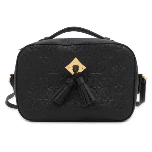 9439207 01 Louis Vuitton Saintonge Tassel Shoulder Bag Black