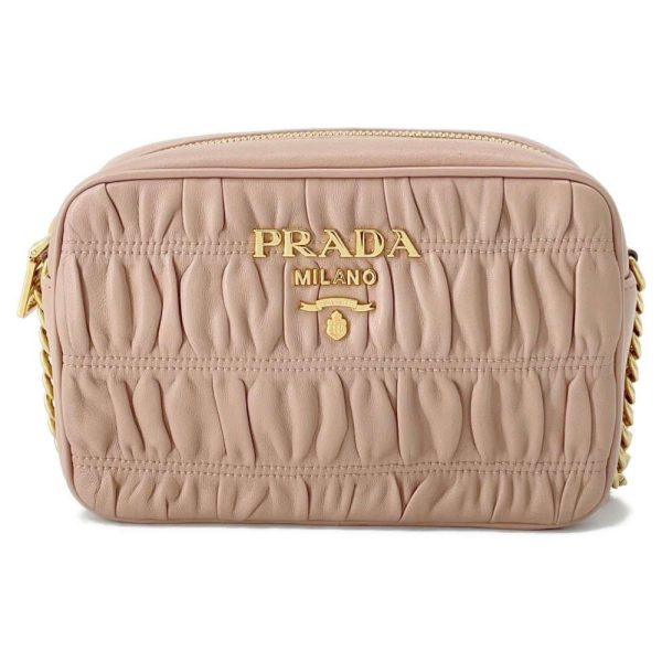 9449824 01 Prada Logo Chain Shoulder Bag Pink