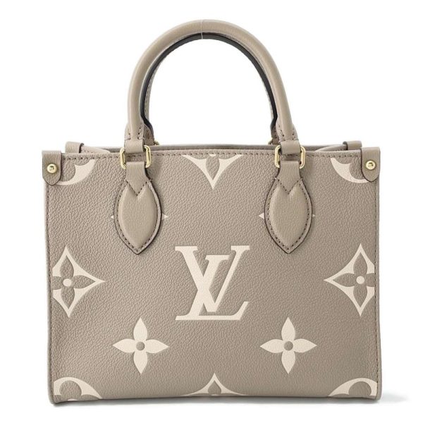 9458994 01 Louis Vuitton On the Go PM 2way Shoulder Tote Bag Tourterelle Crème