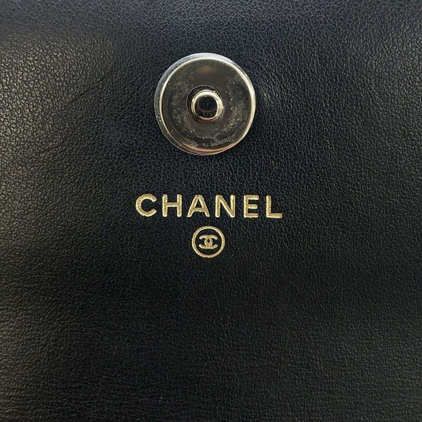 9461543 13 Chanel Shoulder Bag Matelasse Coco Mark Fake Pearl Lambskin Black