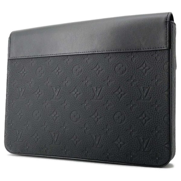 9463905 02 Louis Vuitton Pochette Steamer Clutch Bag Black