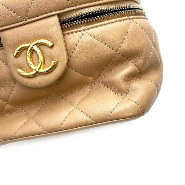 9464162 06 Chanel Matelasse Vanity Coco Mark Shoulder Bag Beige