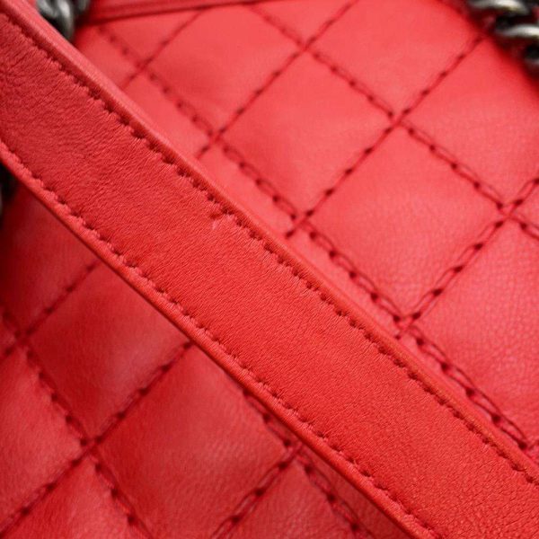 9464230 12 Chanel Chain Shoulder Bag Boy Chanel Coco Mark Lambskin Red