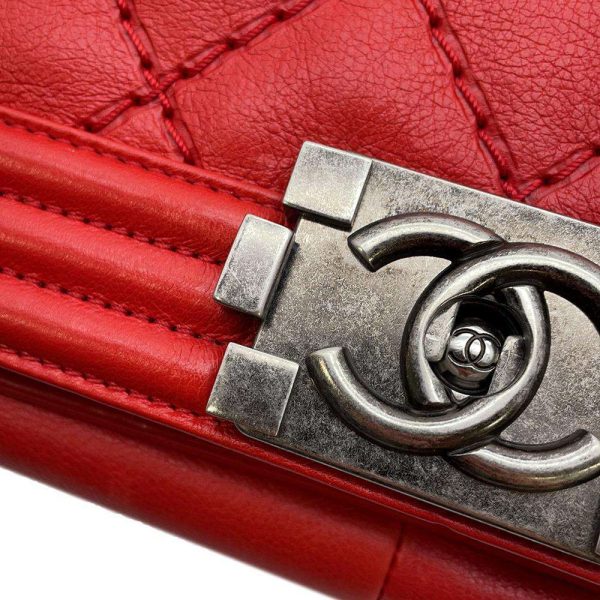 9464230 14 Chanel Chain Shoulder Bag Boy Chanel Coco Mark Lambskin Red