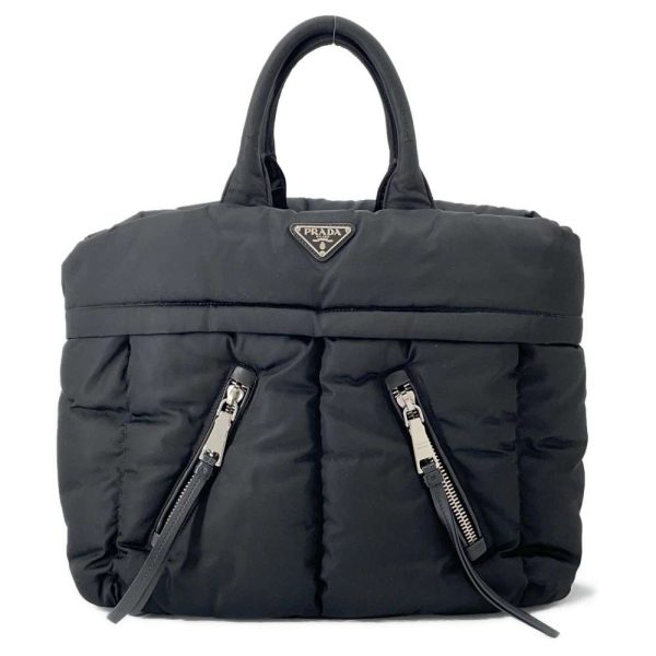 9464339 01 Prada bomber 2way tote bag black