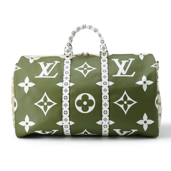 9465091 01 Louis Vuitton Keepall Bandouliere 50 Boston Travel Bag khaki