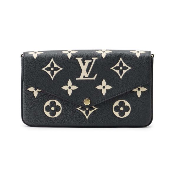 9465381 01 Louis Vuitton Pochette Chain Wallet Black