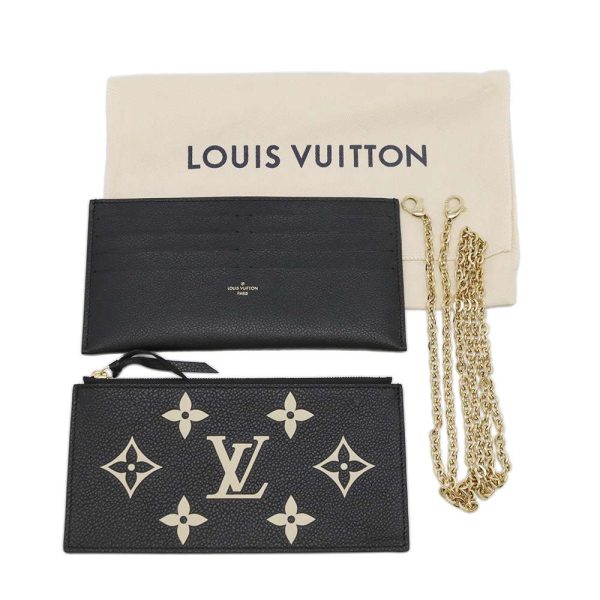 9465381 11 Louis Vuitton Pochette Chain Wallet Black