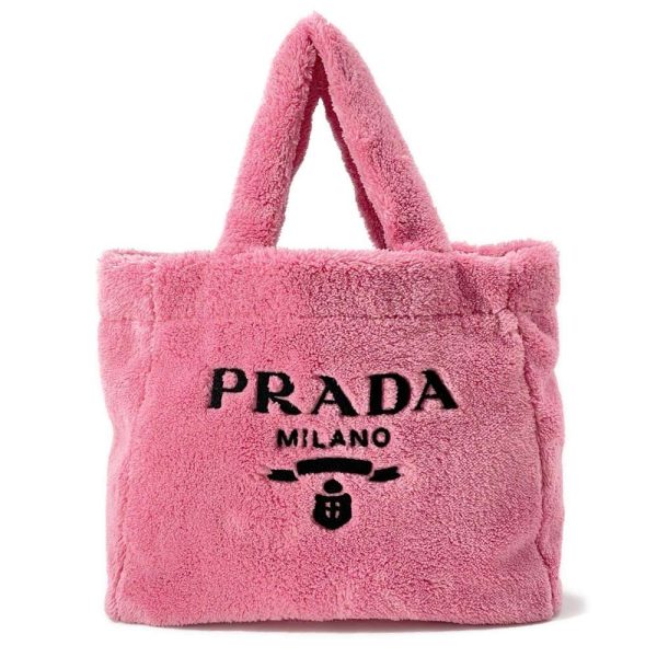 9520820 01 Prada soft terry pile Tote Bag