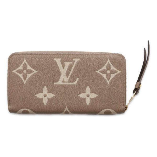 9533882 03 Louis Vuitton Round Zipper Long Wallet Tourterelle Crème