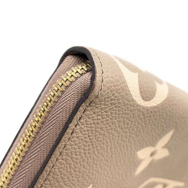 9533882 11 Louis Vuitton Round Zipper Long Wallet Tourterelle Crème