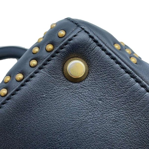 9534537 13 Dior Lady Dior Studs Medium Lambskin Handbag Black