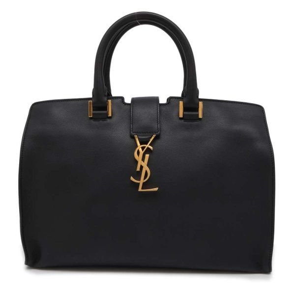 9538566 01 Saint Laurent Paris Cabas Monogram Handbag Black